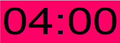 be disciplined in your start time